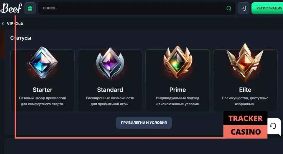 Размеры бонусов на день рождения в casino Beef