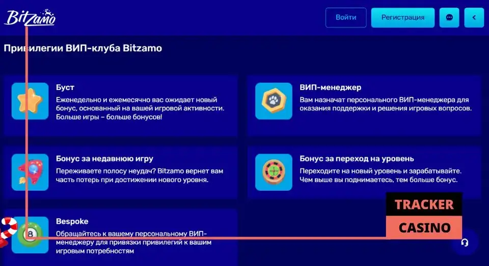 Bitzamo casino программа лояльности: уровни и бонусы