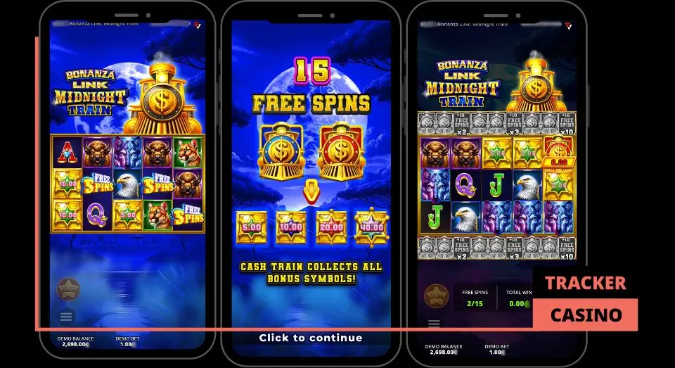 Бонусные функции игрового автомата Bonanza Link: Midnight Train X1000