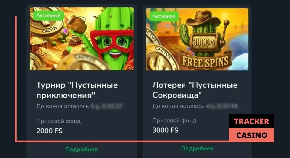 Как получить в Cactus casino фриспины