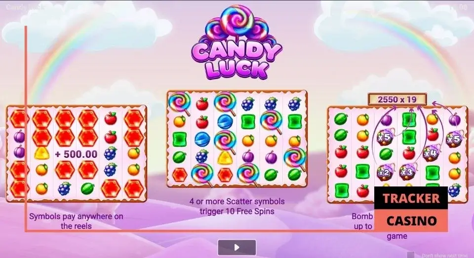 Символы и выплаты Candy Luck