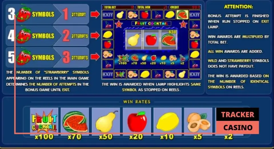 Бонусная игра автомата Fruit Cocktail