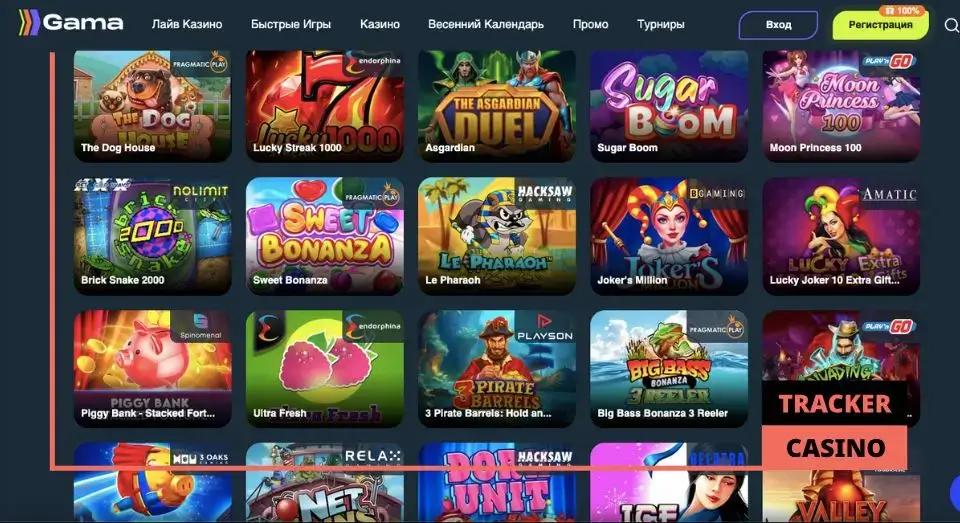 Разнообразие игровых автоматов в casino Gama