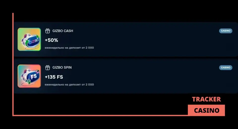 Gizbo casino релоад бонусы