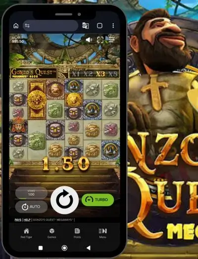 Слот Gonzo’s Quest Megaways: интерфейс