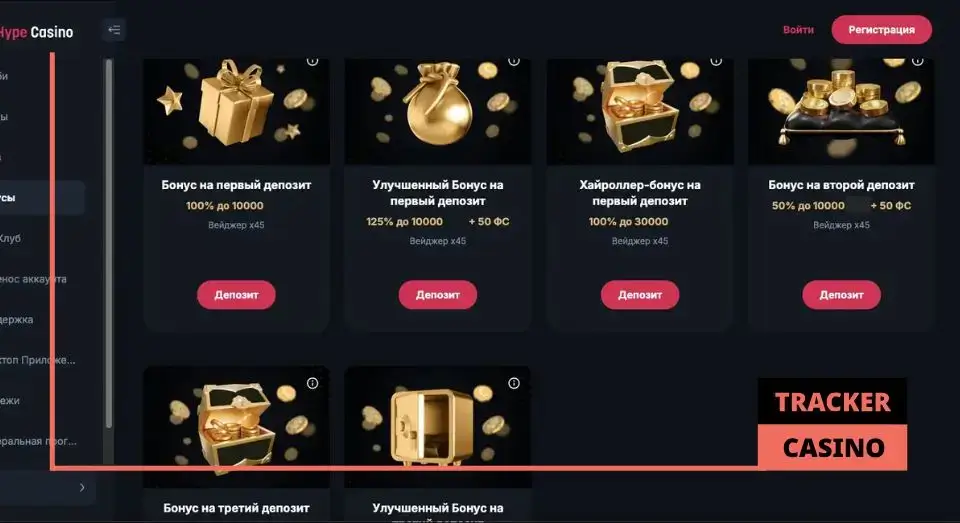 Hype casino бонусы: виды промо