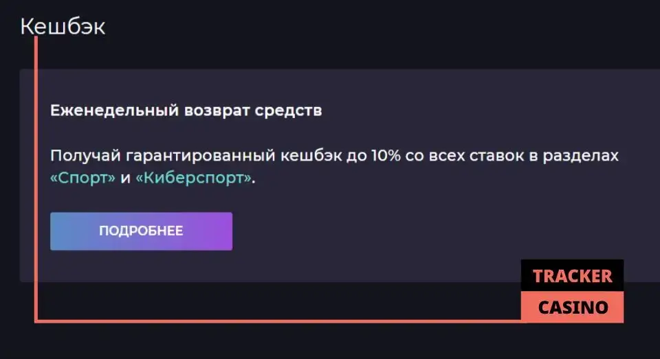 Условия начисления кэшбэка в casino Izzi