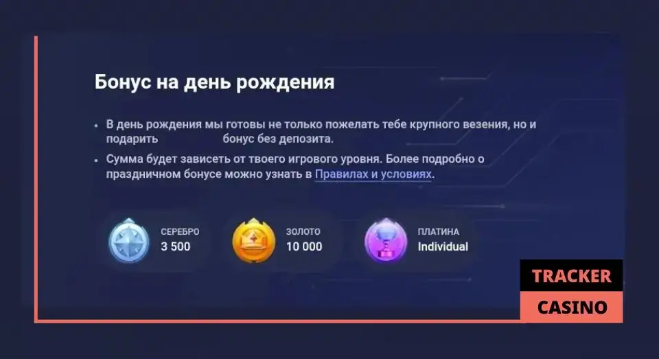 Размер подарка и правила отыгрыша