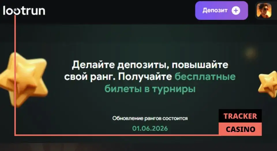 Lootrun casino программа лояльности: система рангов