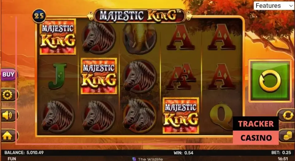 Бонусные функции игрового автомата Величественный Король