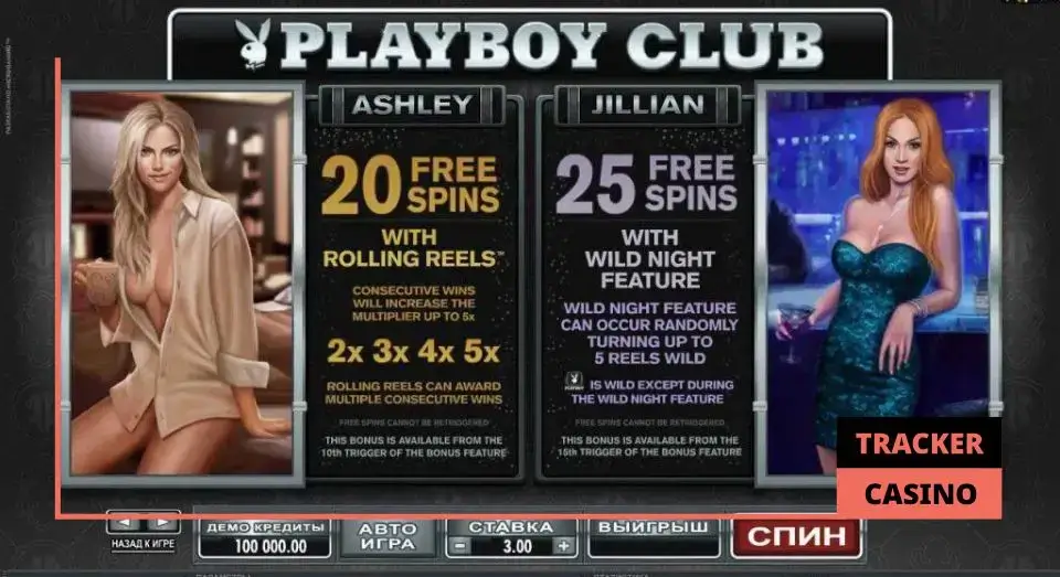 Бонусные функции слота Playboy