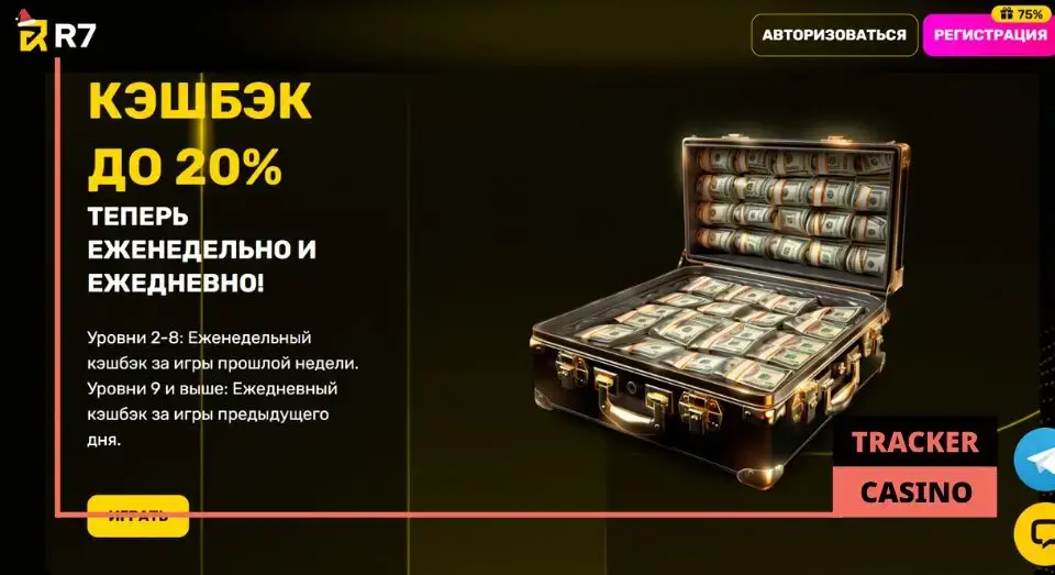 Когда и как начисляется кэшбэк в R7 casino