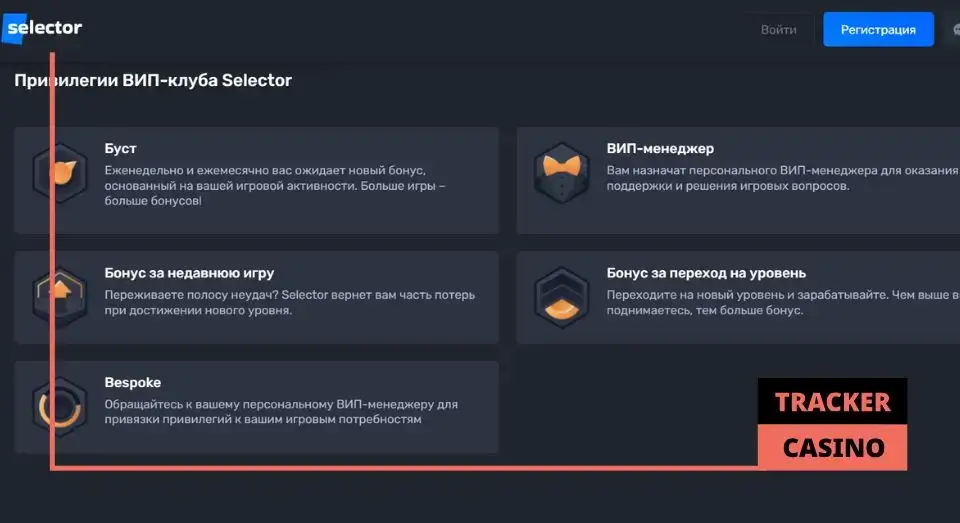 Selector casino программа лояльности: уровни и привилегии