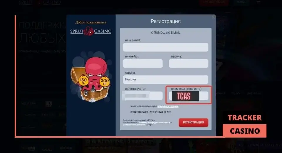 Как активировать в Sprut casino бездепозитные бонусы